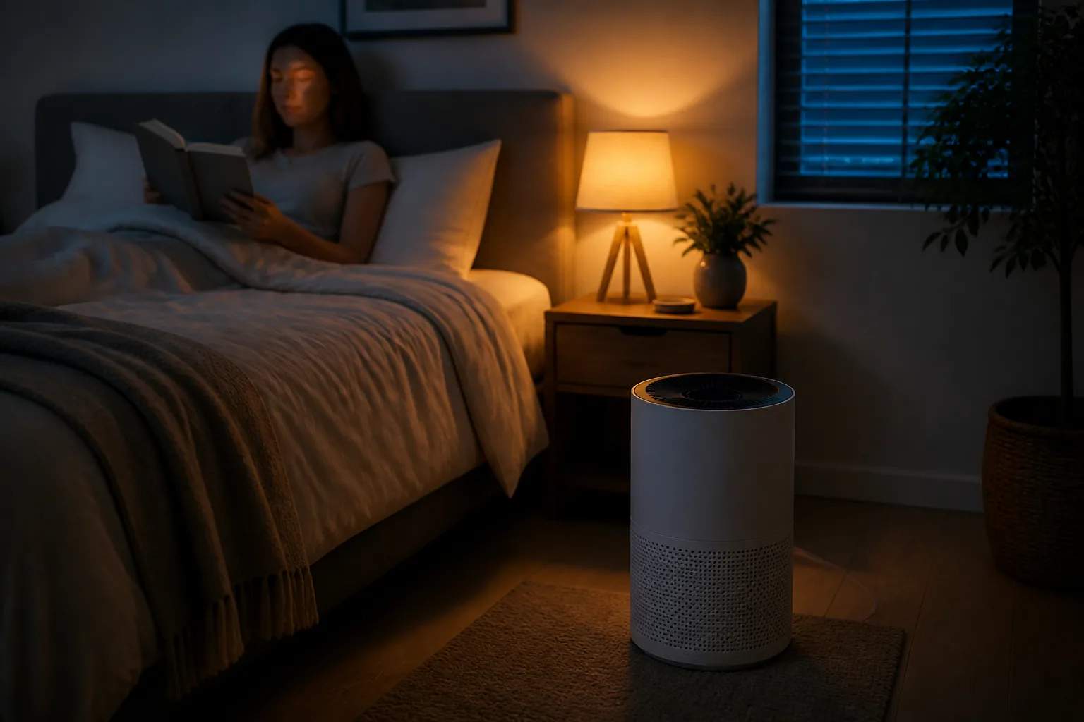 Bedroom air purifiers: size for quiet, not just maximum airflow editorial illustration