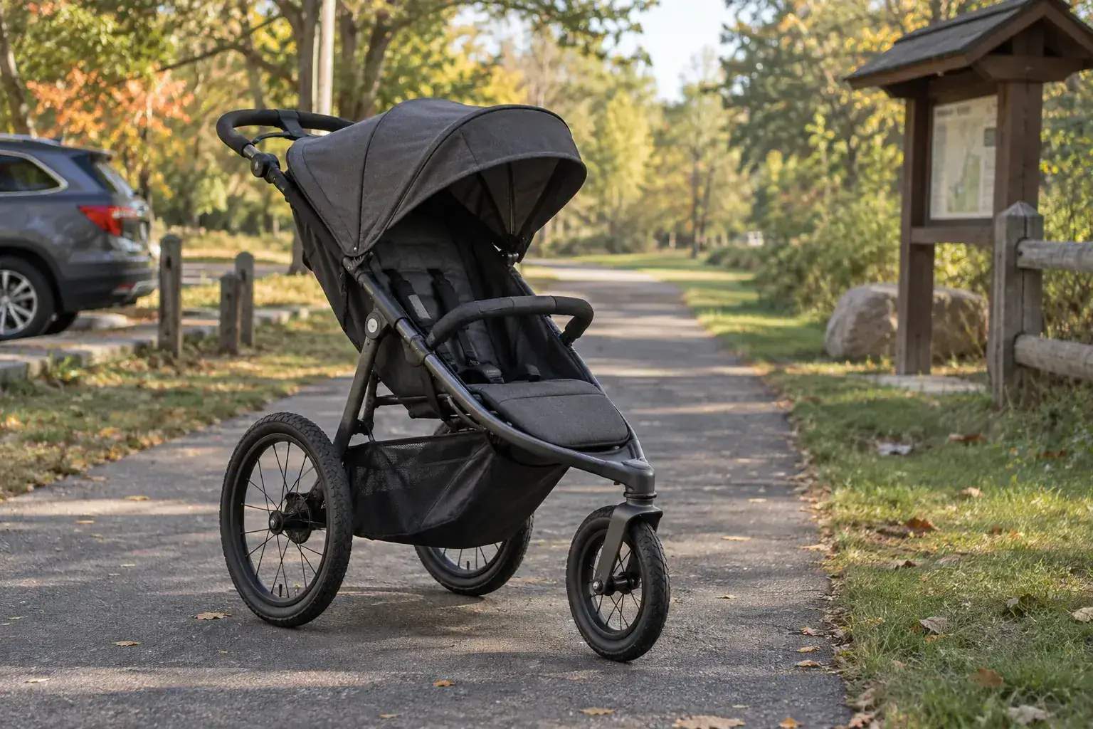 BOB Revolution Flex 3.0 Jogging Stroller: Fit & Terrain editorial illustration