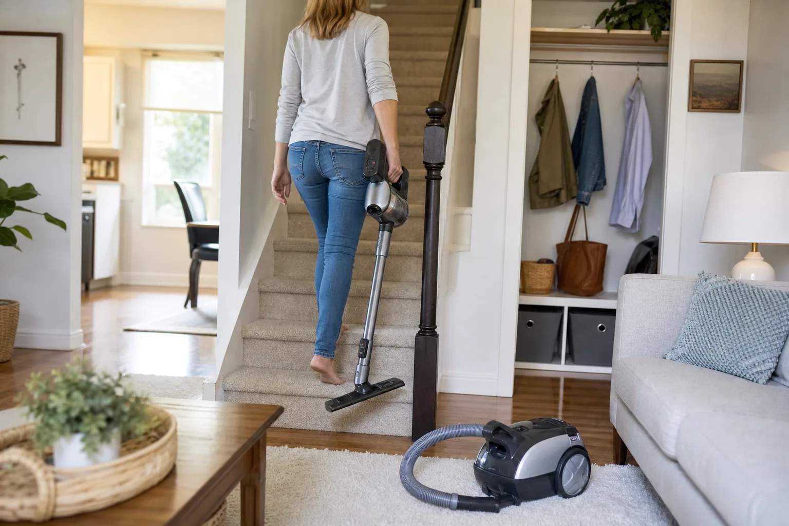Canister vs stick vacuums for apartments: which compromise is easier to live with? editorial illustration
