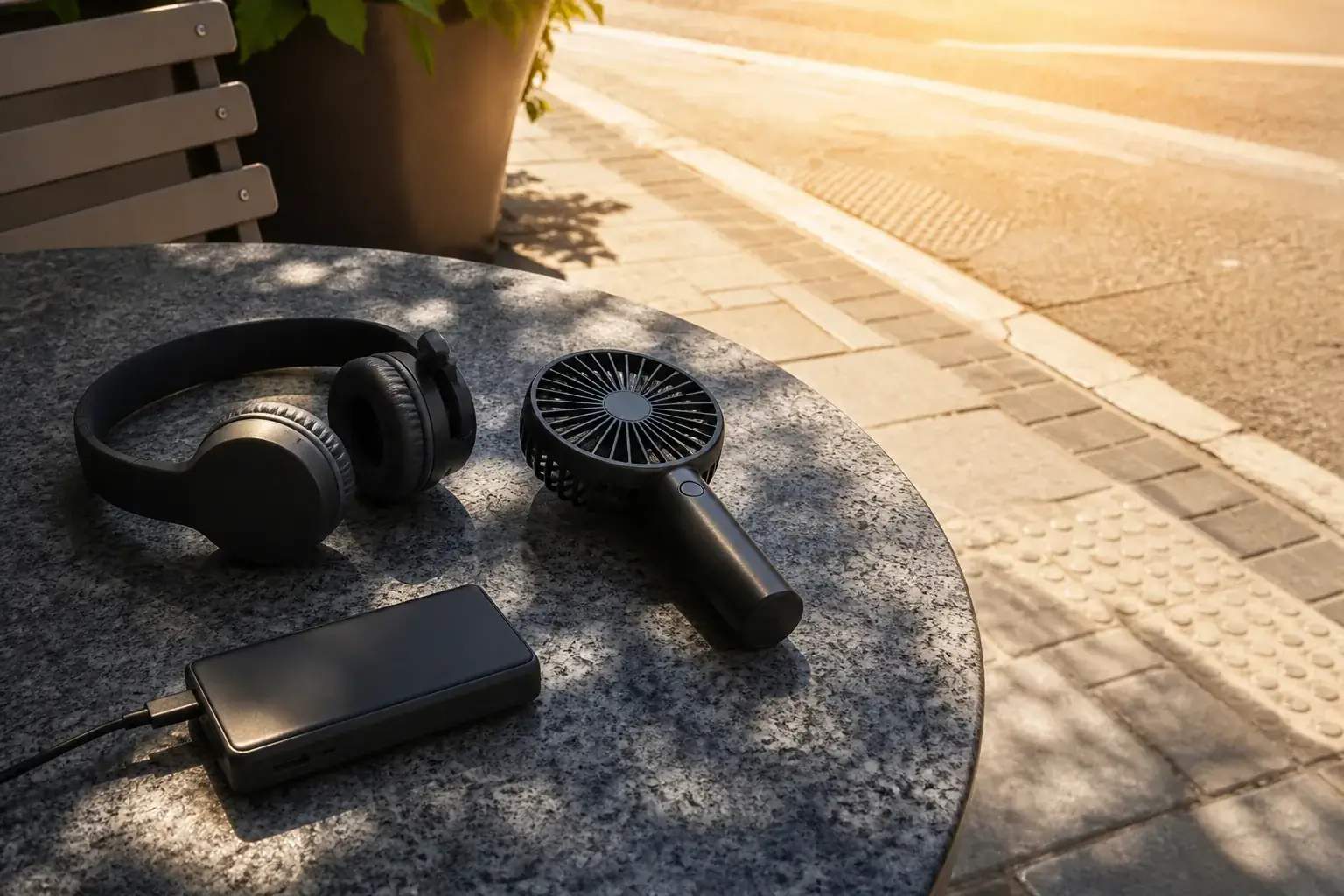 How heat affects power banks, headphones, and rechargeable fans editorial illustration