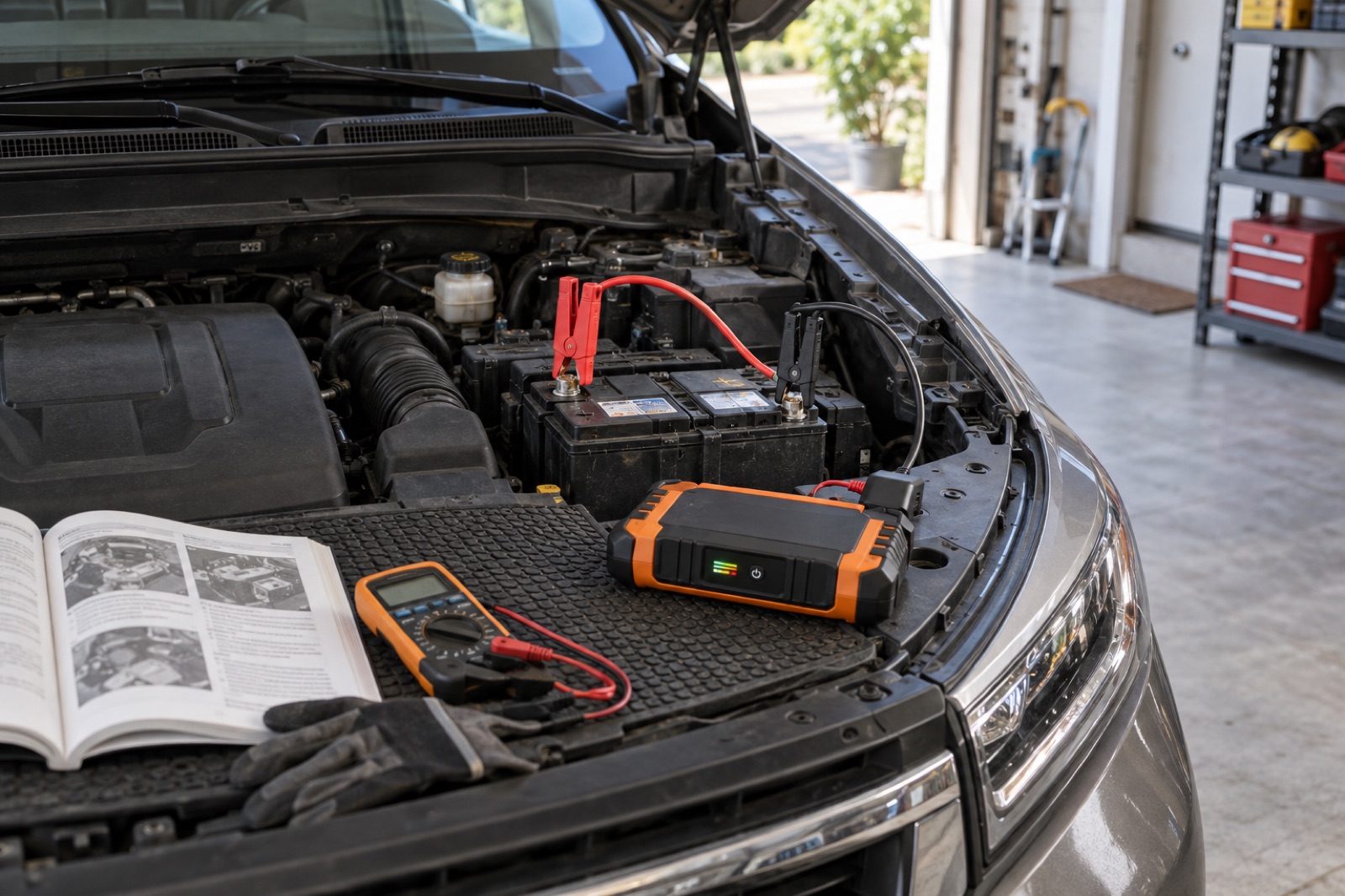GOOLOO GP4000 Jump Starter in an editorial use scene