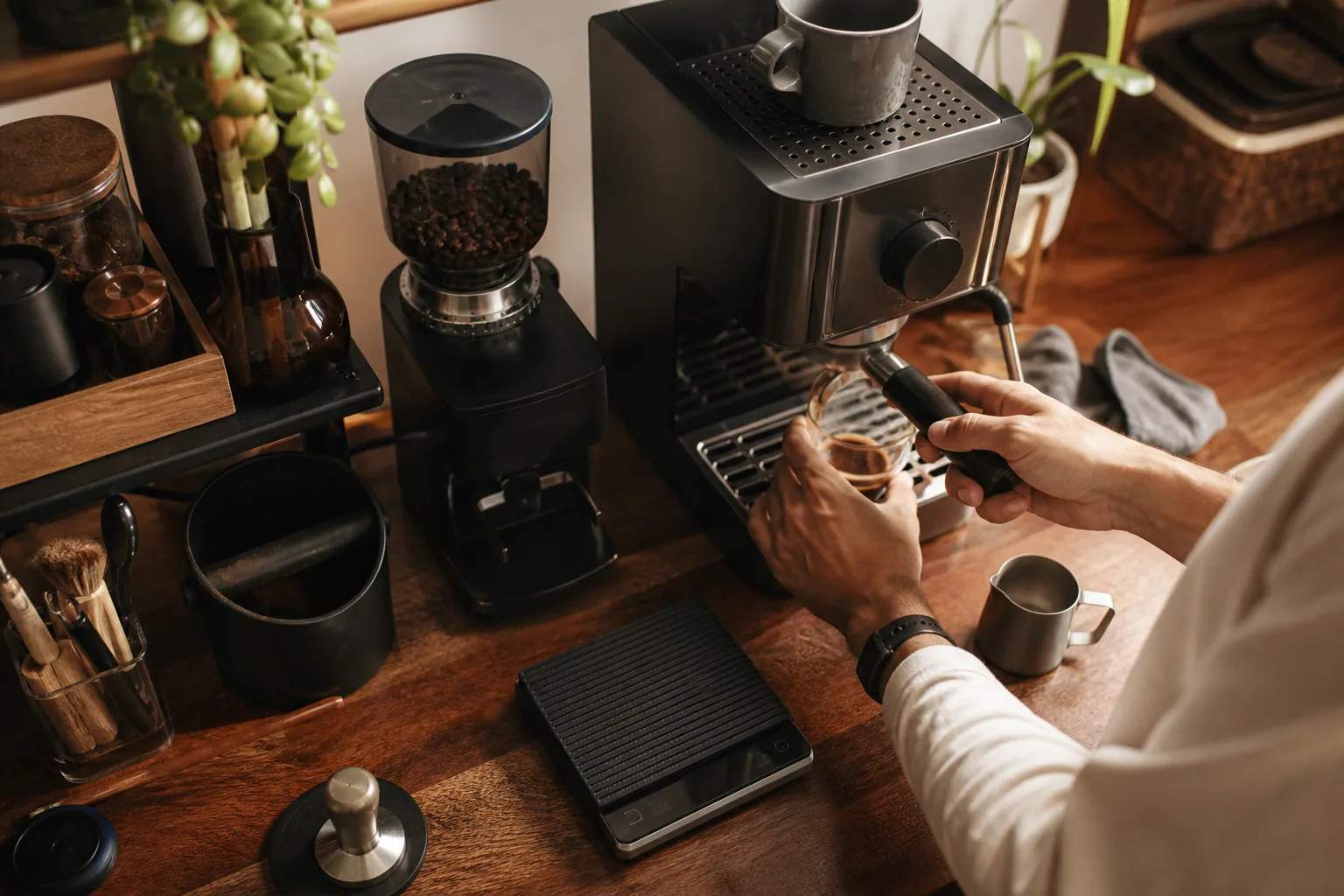 The hidden cost of a home espresso setup editorial illustration