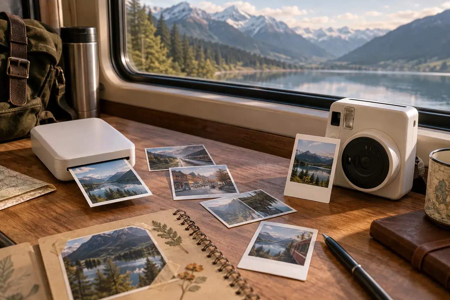 Pocket photo printer vs instant camera: which experience do you want? editorial illustration